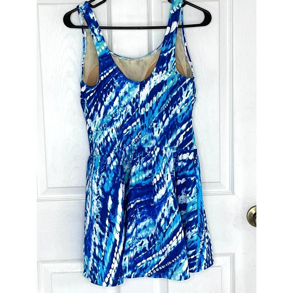Swim 365 Swimsuits for All 1-Piece Swimsuit Swimdress Modest Built-in Bra sz 16 - Picture 2 of 12
